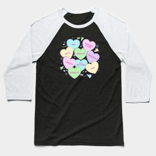 80s Inclusion Valentine's Hearts Baseball T-Shirt